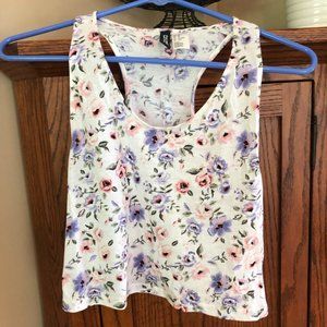 Divided crop tank top Sz XS